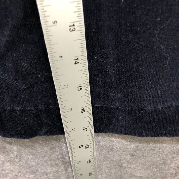 Uniqlo Corduroy Mini Skirt Size 6 Black Front Button A-Line - Picture 6 of 8